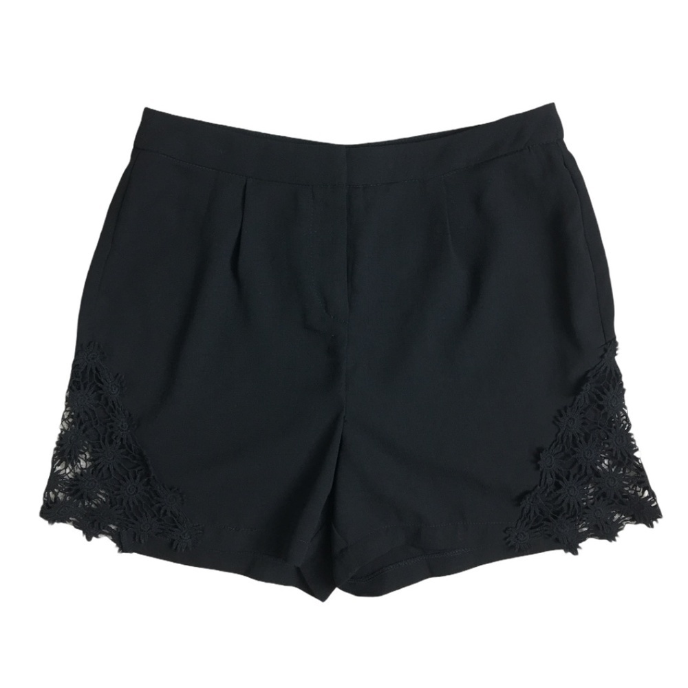 Sans‎ Souci Black Shorts with Lace Detail Sz S